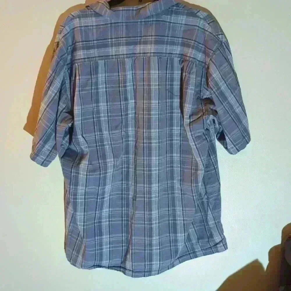 Columbia button up short sleeve, XXL, blue and white - Picture 5 of 6